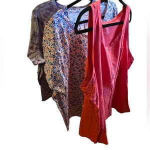 3X 3-tee Set,  Two Short Sleeve, One Tank